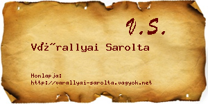 Várallyai Sarolta névjegykártya